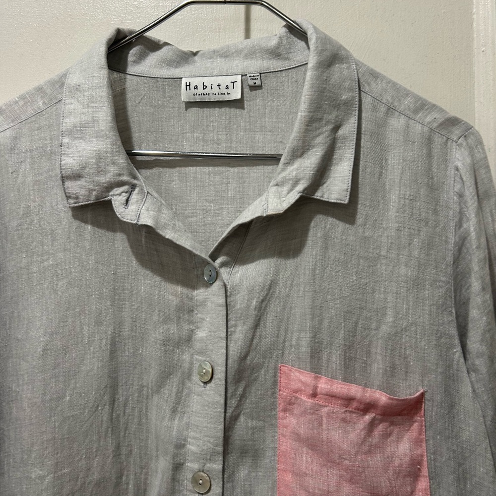 Habitat Gray, Lavender & Pink Colorblock Button-Down Shirt - Picture 3 of 5
